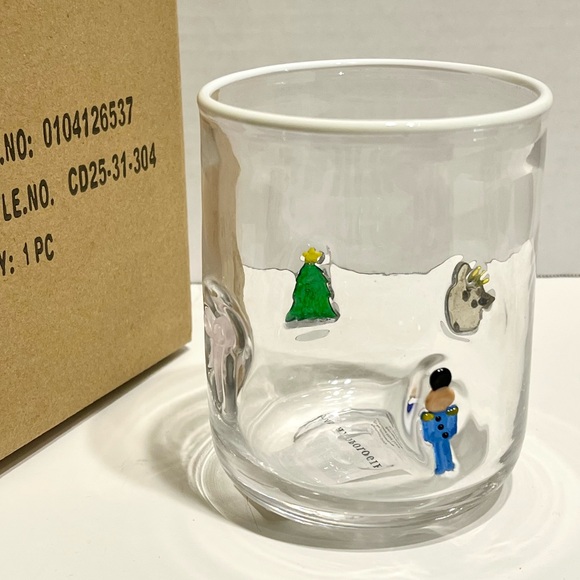 Anthropologie The Festive Icon Juice Glass Christmas Holiday Nutcracker - Picture 3 of 16